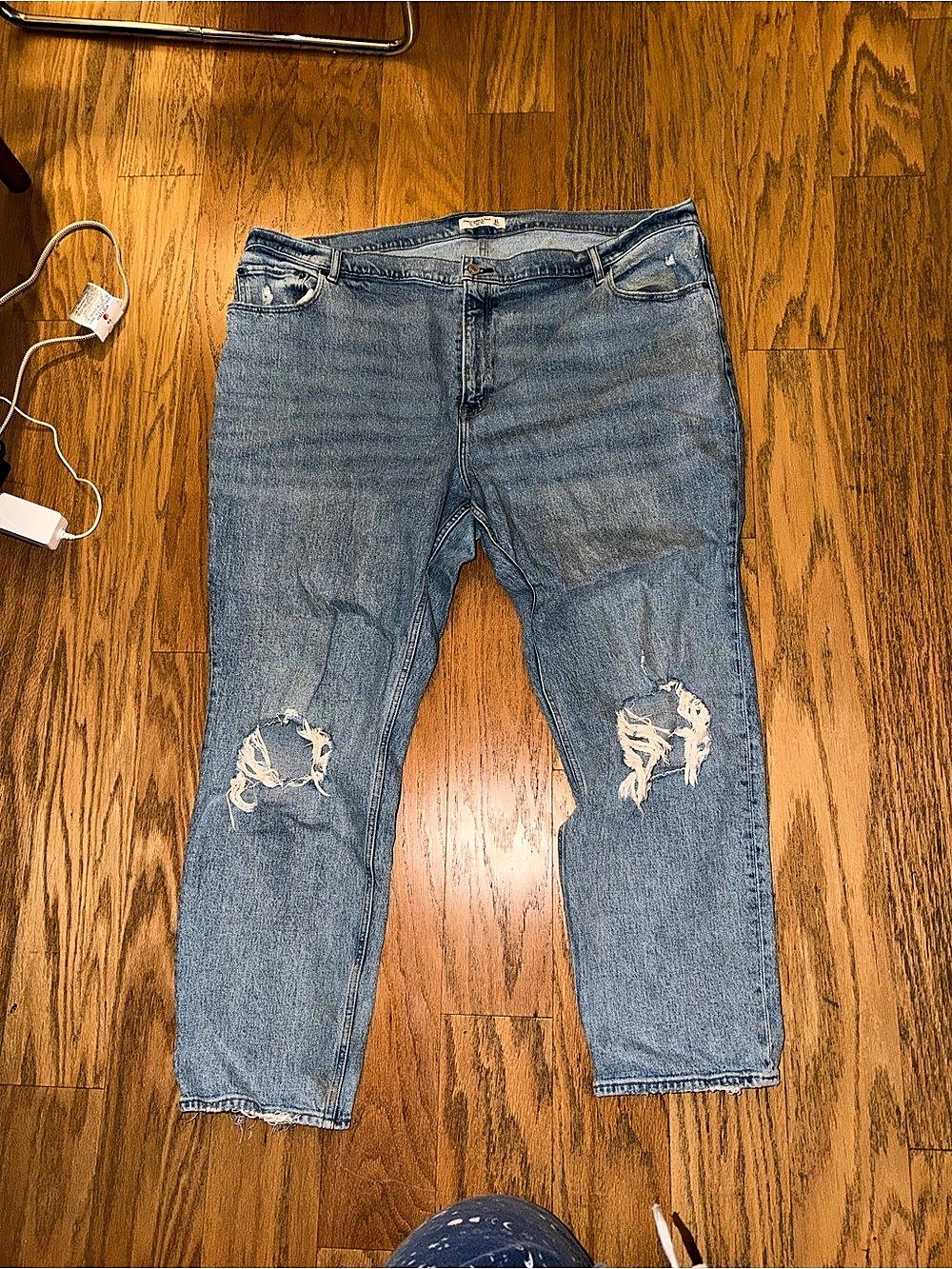 Abercrombie & Fitch The '90s Straight Ultra High Rise Jean Blue Waist 37